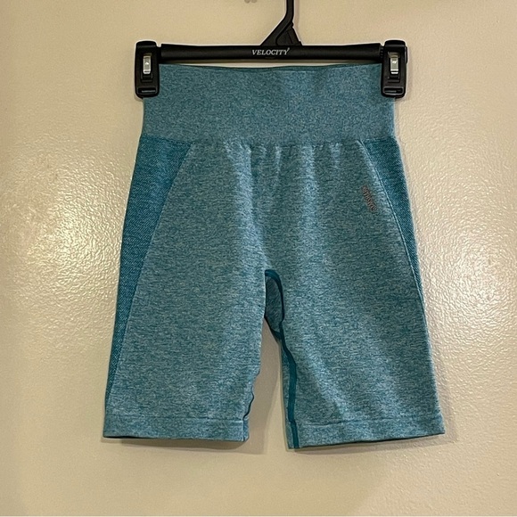 GYMSHARK Flex Cycling Shorts in Hydro Teal Marl - Picture 5 of 8